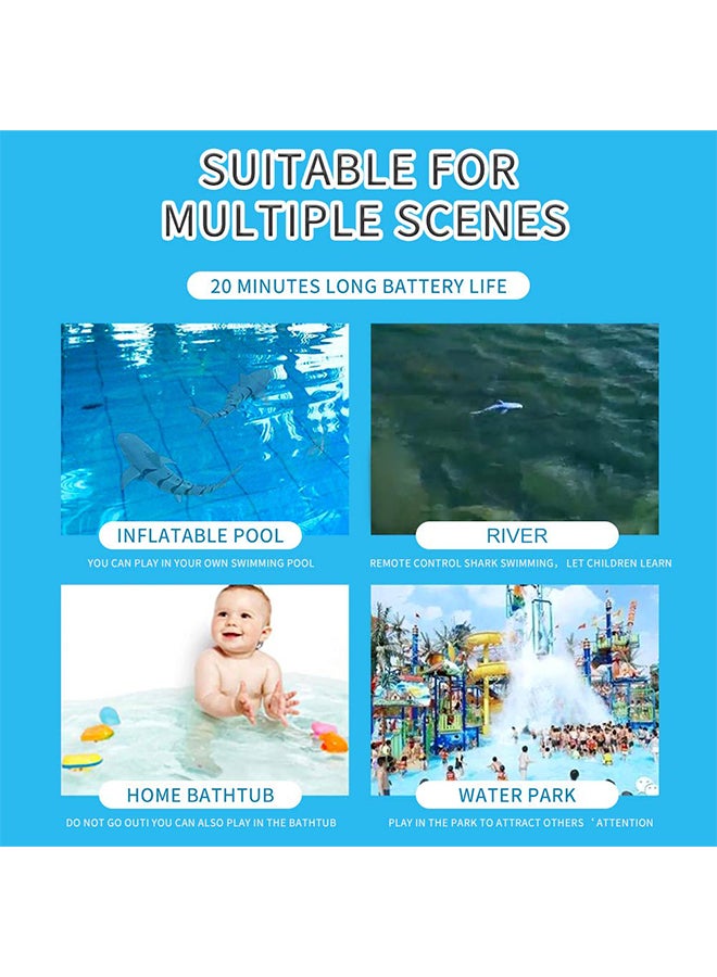 Mini Underwater Flexible Rich Detailing Swim Shark With Remote Control For Kids - Image 5