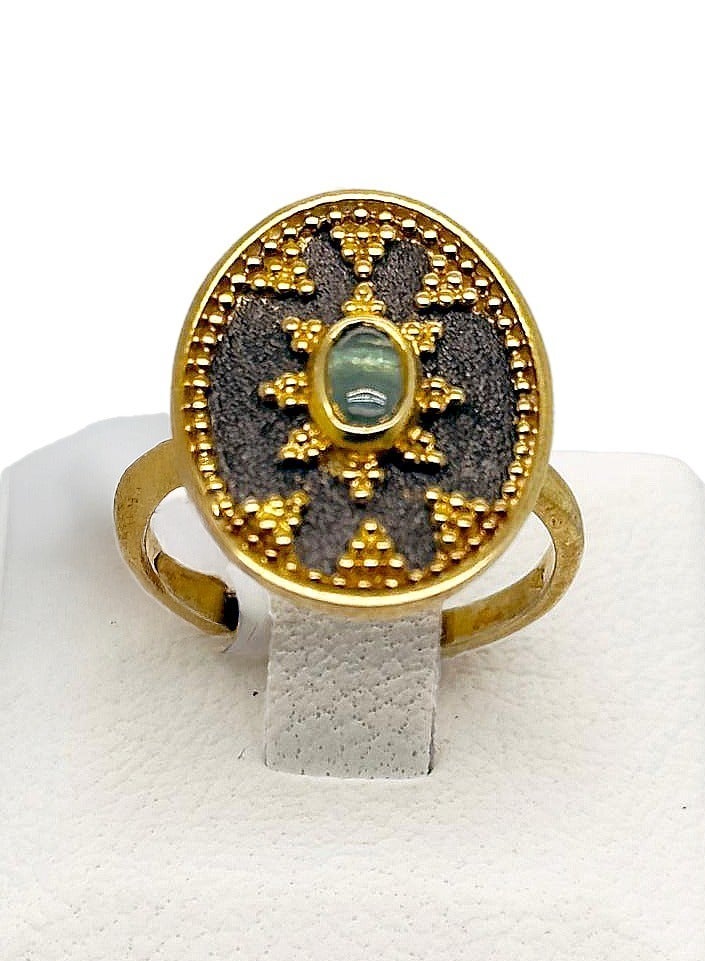 بي تي سي إيلا - خاتم فضة مطلي بالذهب (SIL0536) - Image 2