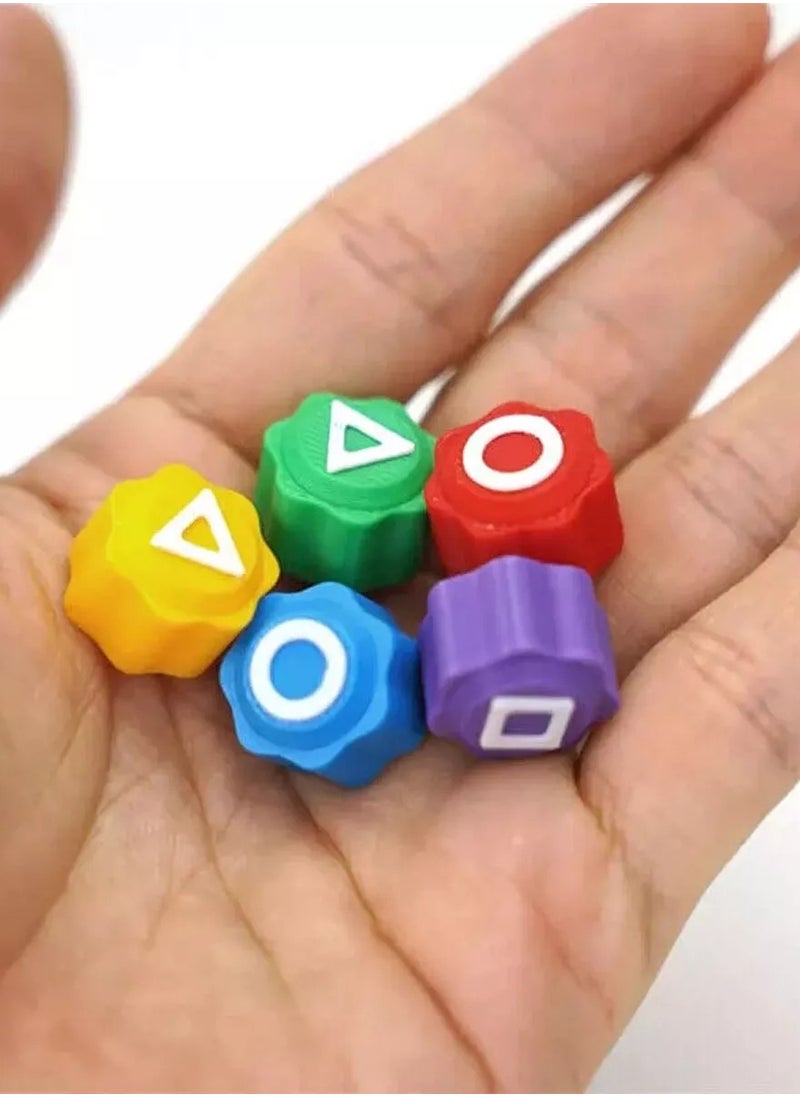Shopit - Korean Gonggi Game, 5Pcs Gong Gi Game Set, Korean Traditional Play Game Gonggi Stone Set Hand Eye Coordination Training Family Travel Games - Image 1
