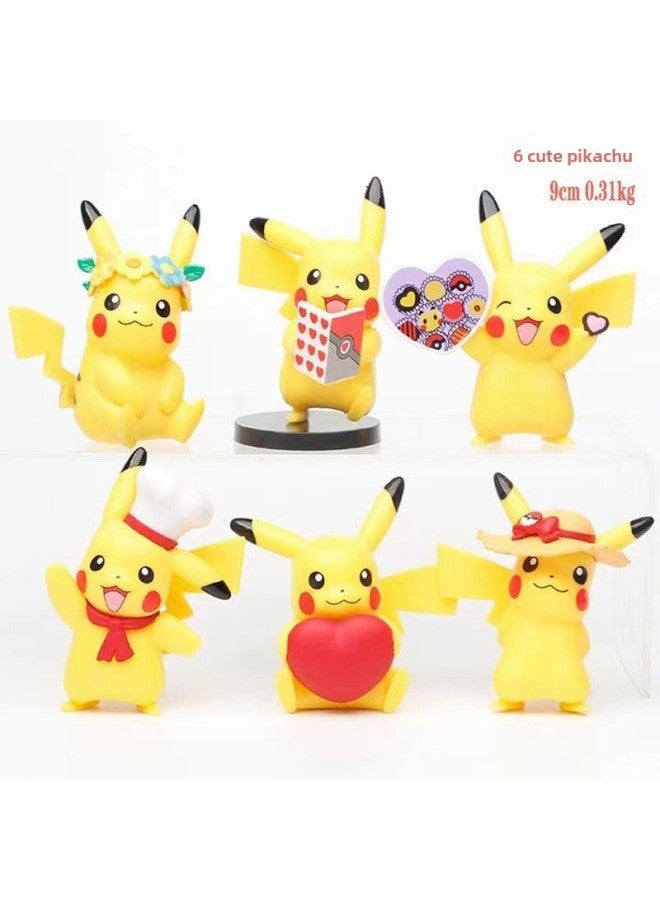 Blind Box 6 Love Sleeping Pikachu Keda Duck Pokemon Pokemon Hand Ornaments-Color:6 Types Of Magical Keychains In Bag [shoot In Multiples Of 6  - Image 4