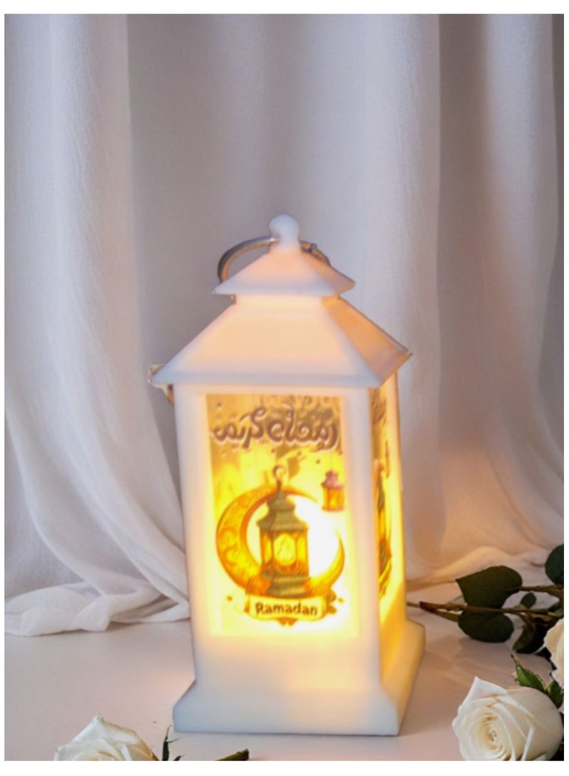 Ramadan Lamp LED Light, Lantern Lamp (White and Black Length 9cm Ramadan Shapes Medallion - Image 3
