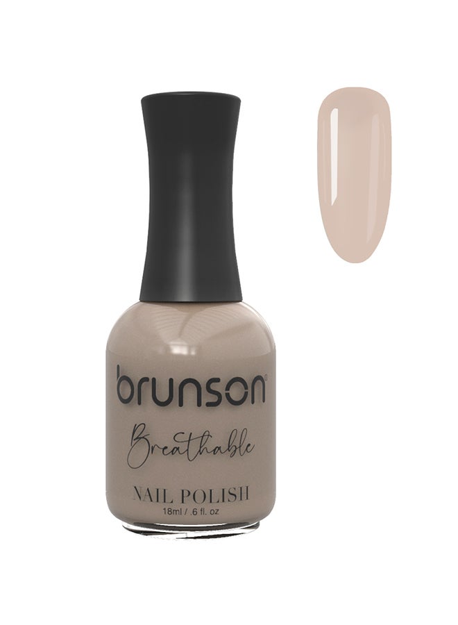 brunson طلاء أظافر قابل للتنفس طلاء أظافر حلال مناسب للوضوء سريع الجفاف نباتي طويل الأمد وسهل التقشير 18 مل BH333