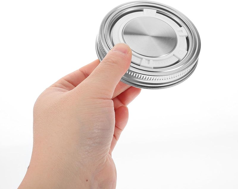 Fault optimized construction COLLBATH Stainless Steel Mason Jar Lid Replacement Cover for Regular Mouth Jars, Reusable Metal Canning Lid with 304 Stainless Steel Ring, Leak-resistant Closure for Home Kitchen Preserving Cross product combo compatible Local licensed courier Multi-demand satisfied design Labor saving One piece build Assorted trendy color picks Pre-stock well-packed goods Globally engineered build Quick assemble Personal & public compatible All need matching options Multi-hub shipment dispatch Multi-color available build Matte anti slip finish Moisture proof Nationwide courier network Daily use improved quality Global easy assemble picks Fine polished finish Practical build Polished safe edge Dispersed regional warehouses Classic practical design Medium weight - Image 3