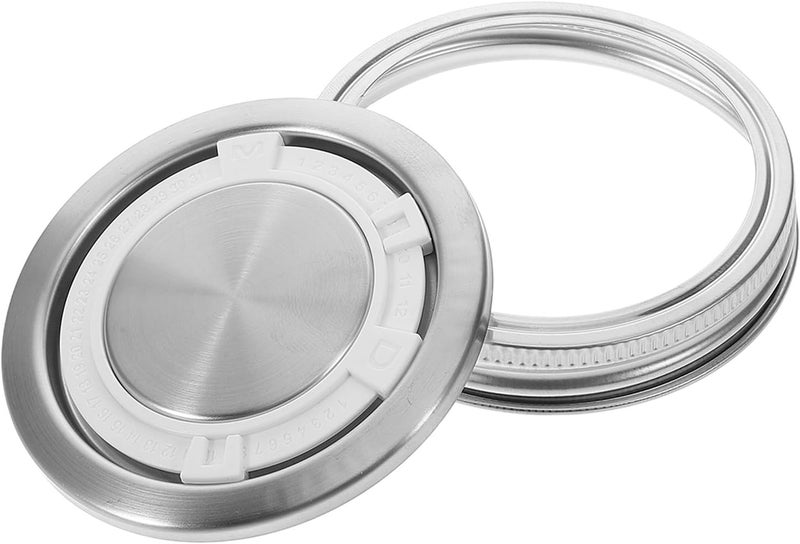 Fault optimized construction COLLBATH Stainless Steel Mason Jar Lid Replacement Cover for Regular Mouth Jars, Reusable Metal Canning Lid with 304 Stainless Steel Ring, Leak-resistant Closure for Home Kitchen Preserving Cross product combo compatible Local licensed courier Multi-demand satisfied design Labor saving One piece build Assorted trendy color picks Pre-stock well-packed goods Globally engineered build Quick assemble Personal & public compatible All need matching options Multi-hub shipment dispatch Multi-color available build Matte anti slip finish Moisture proof Nationwide courier network Daily use improved quality Global easy assemble picks Fine polished finish Practical build Polished safe edge Dispersed regional warehouses Classic practical design Medium weight - Image 1