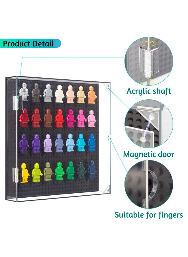 JOYMOMO Acrylic Wall Mount Minifigure Display Case Showcase And Protect Your Building Block Mini Figures Collection (Without Mini Figures)  - Image 4