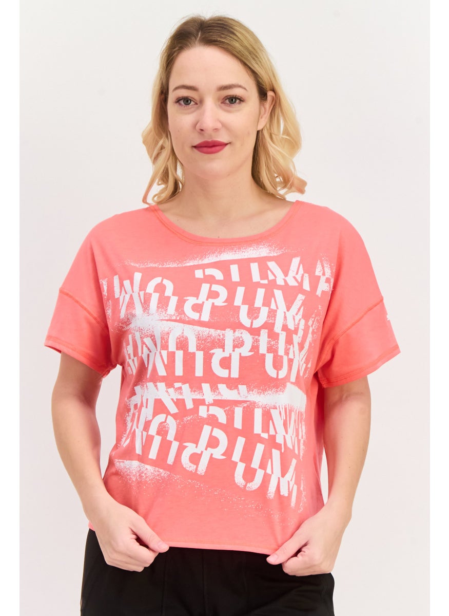 PUMA Women Sportswear Fit Short Sleeves Training Top, Pink  - Image 1