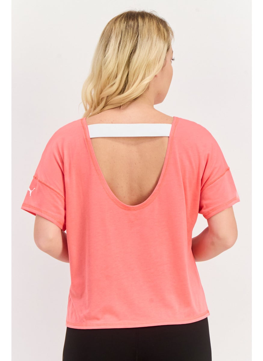 PUMA Women Sportswear Fit Short Sleeves Training Top, Pink  - Image 3