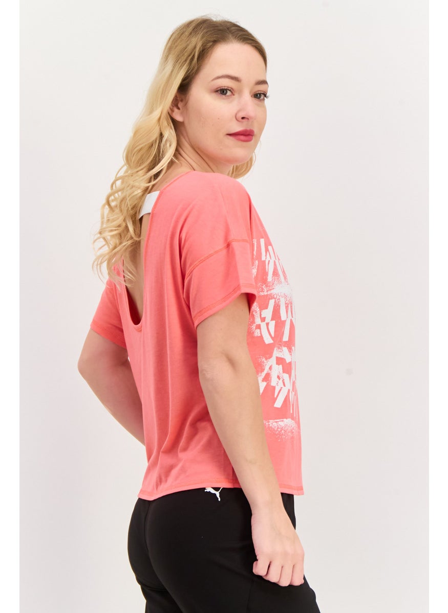 PUMA Women Sportswear Fit Short Sleeves Training Top, Pink  - Image 2