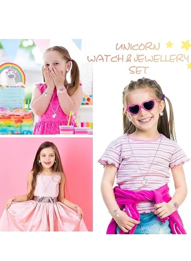Kids Unicorn Watch, Waterproof Toddler Digital Watch, Cartoon Wrist Watches Necklace Bracelet Earrings to School Gift Birthday Gift for 3 to 10 Year Girls - Image 5