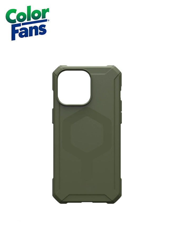 كولور فانس جراب Essential Armor MagFit لهاتف آيفون 15 برو - غطاء واقٍ قوي - زيتوني - Image 3