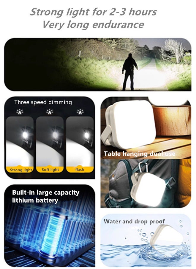Generic Camping Lamp,Multi Functional Outdoor Emergency Lights, 3 Mode Camping Tent Lantern Work Light for Emergency Situations,Rechargeable Camping Lighting for Home,Hiking and Camping  - Image 3