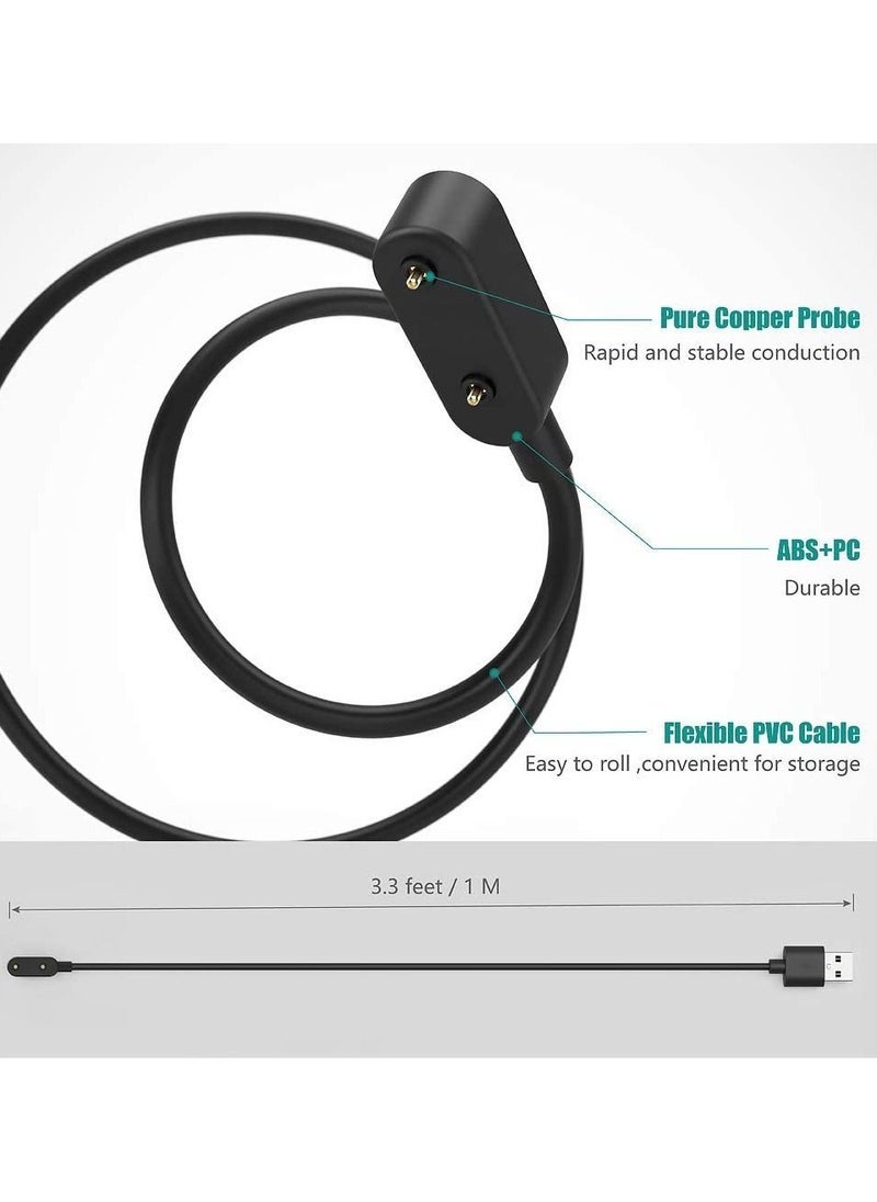 Gravity Charger Compatible with Huawei Watch Fit Mini, Honor Band 6, Huawei Band 6 7, Huawei 4X, Honor Watch ES - Magnetic USB Charging Cable 3.3ft 100cm - Smartwatch Accessories - Black - Image 4