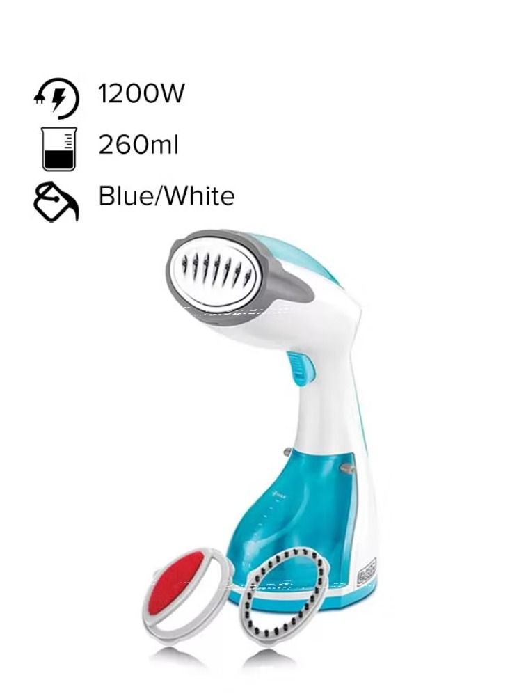 Dream Zone Handheld Garment Steamer Portable 0.26 L 1200 W HST1200 Blue/White  - Image 1