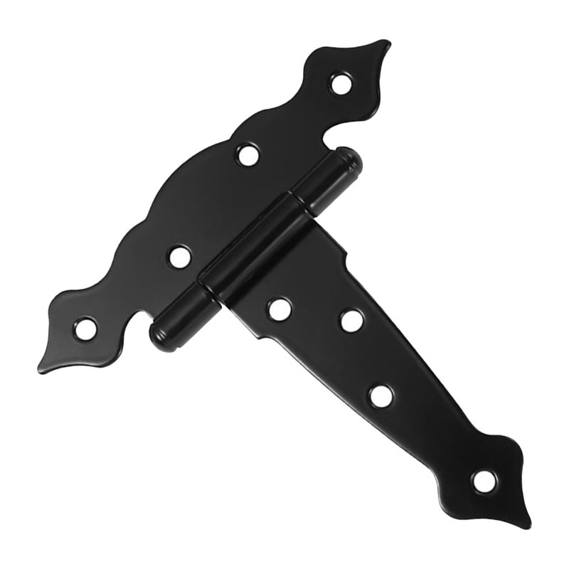 Heavy Duty 5 Inch T Strap Hinge For Wooden Barn And Shed Doors Black Steel Outdoor - Image 2