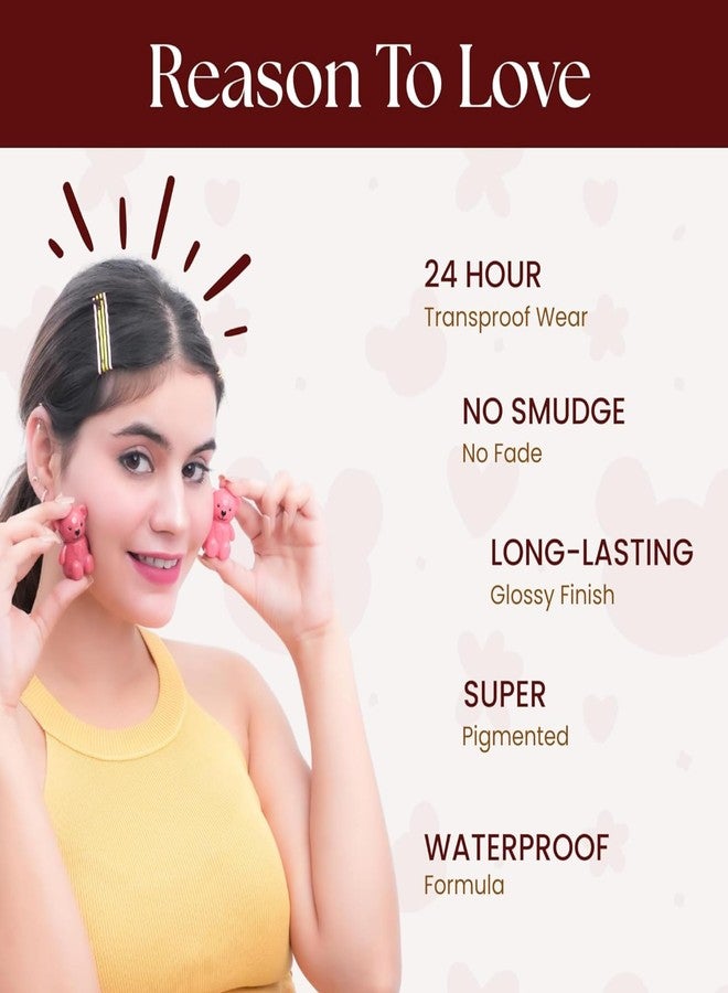 HUDA GIRL Lip Gloss Combo for Girls - Ice cream & Heart Shape LipGloss, Liquid Lipstick Matte Waterproof Perfect Glossy Finish for Everyday Glam & Gifting - Image 2