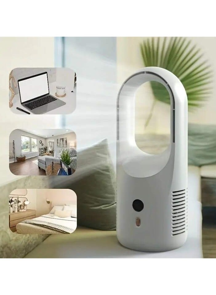 Denx Smart Portable Bladeless Fan – Safe & Modern Design in White - Image 5