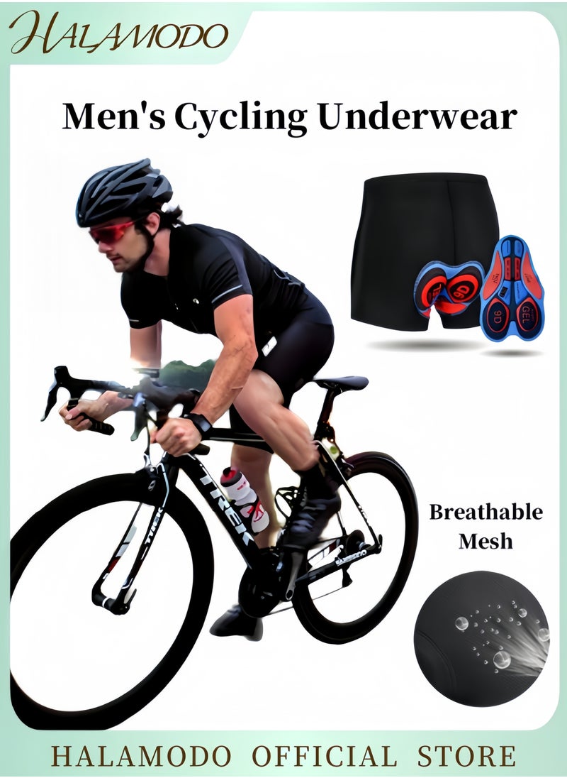 Generic - Men's Silicon Bike Shorts Comfortable Cycling Underwear Padded Bike Shorts Lightweight Bicycle Biking Undershorts Breathable Ergonomic Design - Image 1