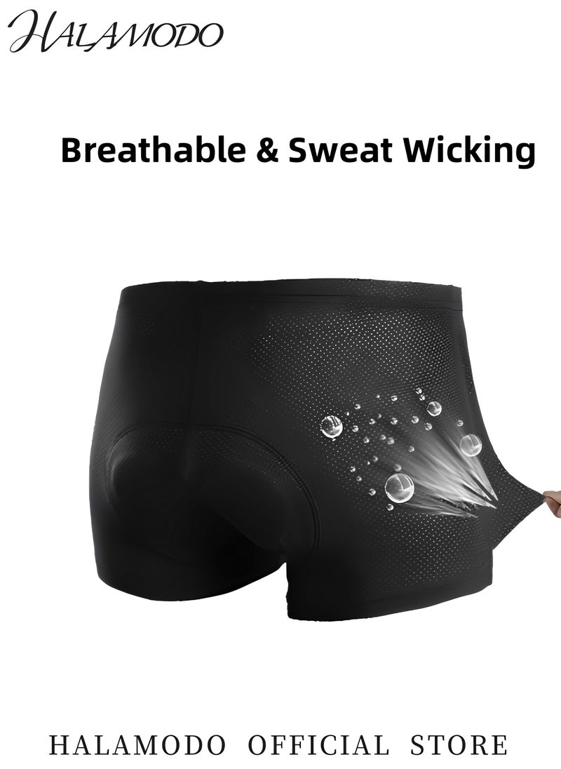 Generic - Men's Silicon Bike Shorts Comfortable Cycling Underwear Padded Bike Shorts Lightweight Bicycle Biking Undershorts Breathable Ergonomic Design - Image 1