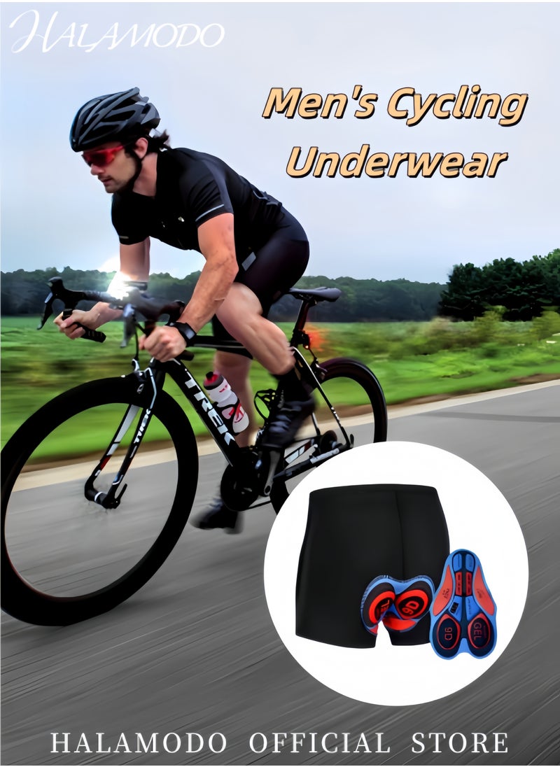 Generic - Men's Silicon Bike Shorts Comfortable Cycling Underwear Padded Bike Shorts Lightweight Bicycle Biking Undershorts Breathable Ergonomic Design - Image 1