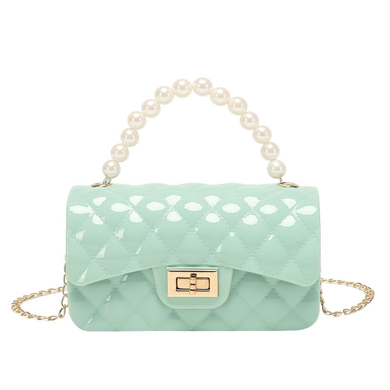 Gladdon Mini Quilted Crossbody Bags for Teen Girls Shoulder Purses Chain Strap Handbags Birthday Gift for Girl Light Green - Image 1