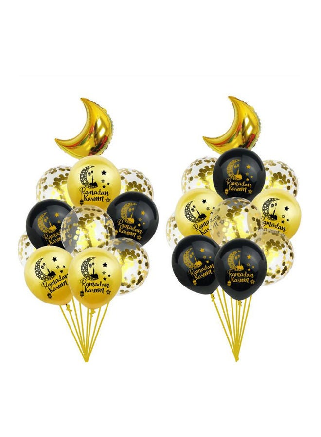 نيبمينينت مجموعة بالونات بلوم الألومنيوم على شكل قمر للزينة مكونة من 22 قطعة - Image 1