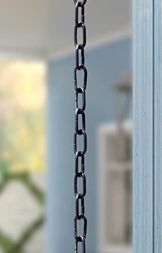 Monarch Rain Chains Aluminum Traditional Link Rain Chain, 8.5 ft Black Powder Coated Aluminum Decorative Rain Catcher Chain for Gutters, Black Aluminum Rain Gutter Replacement Downspout - Image 3