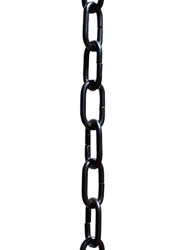 Monarch Rain Chains Aluminum Traditional Link Rain Chain, 8.5 ft Black Powder Coated Aluminum Decorative Rain Catcher Chain for Gutters, Black Aluminum Rain Gutter Replacement Downspout - Image 2