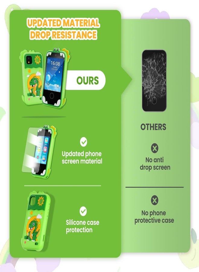 windpaint Kids Phone for Girl Toys, Kids Camera Smart Phone Birthday Gifts Toddler Ages 2, 3, 5, 7, 8, 10 Year Old, Learning Toys with 2.8" Touchscreen, Music Player,Video Player, Game (Green) - Image 5