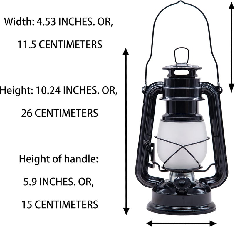 YAKii LED Vintage Flame Lantern Metal Outdoor Hanging Lantern with Dancing Flame Battery Operated Halloween Outdoor Indoor Decoration(Black) - Image 3