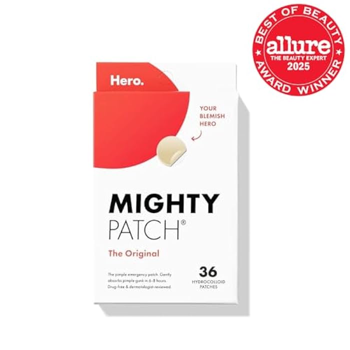 Mighty Patch™ Original patch from Hero Cosmetics – The #1 Hydrocolloid Acne Pimple Patch for Shrinking Zits and Whiteheads in 1 use; Nighttime Spot Stickers for Face and Skin (36 Count) - Image 2