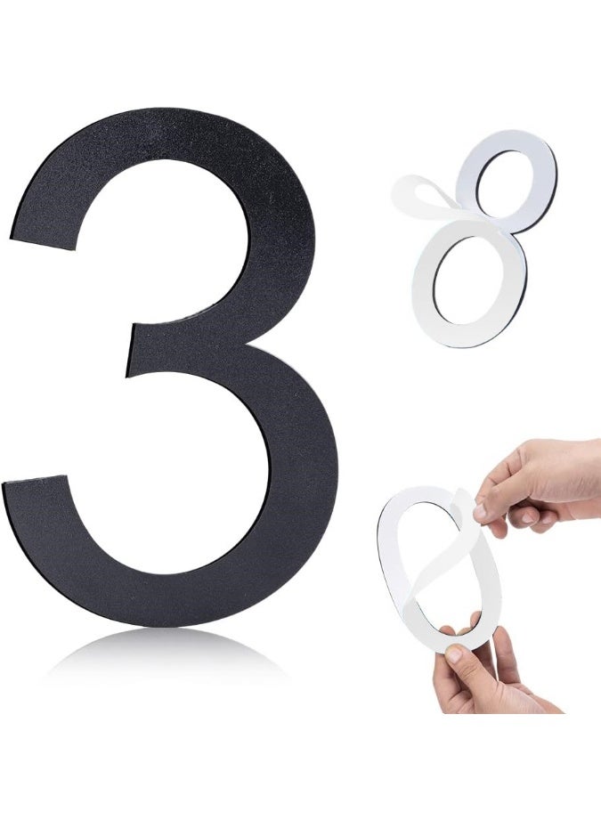 RATSAW House Numbers for Outside Large Self-adhesive House Numbers 6 Inch Stainless Steel House Number for Exterior House Address Garage Gate Street Farmhouse Garden Number 3 - Image 1