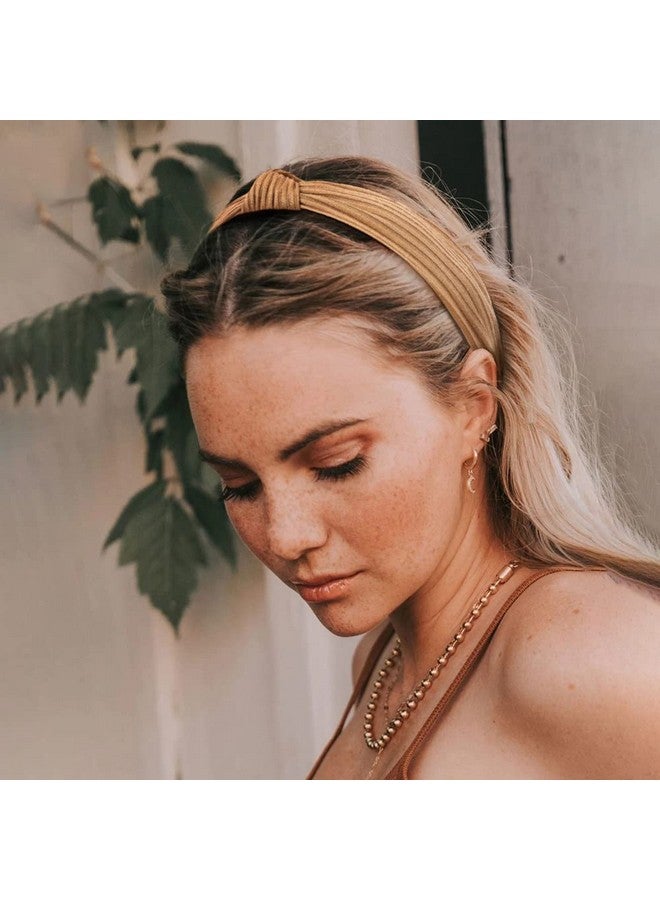 ووفوووفو عصابة رأس WOVOWOVO للنساء والفتيات، عمامة سميكة من المخمل، عصابة رأس عريضة من اللؤلؤ، عصابة رأس بعقدة علوية، عصابة شعر نسائية، 6 قطع - Image 4