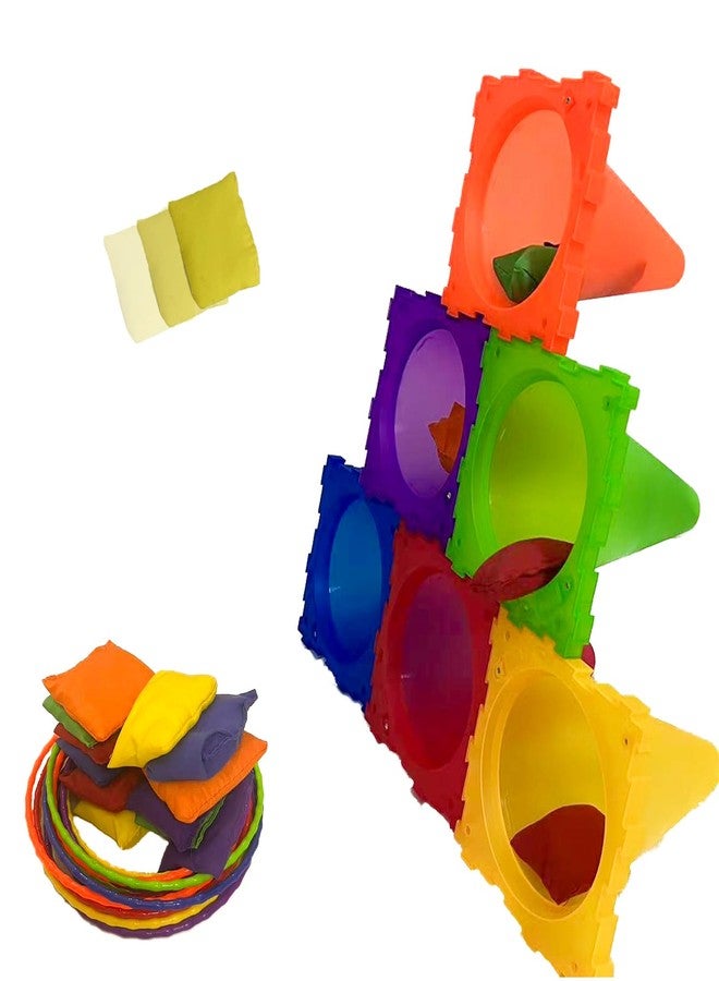 Aykzaqe Sports & Outdoor Game Toddlers Kids,Gifts for Birthday Party Cones Carnival Bean Bags Ring Toss Tossing Games,Recess Outdoor Toys for Adults and Family Kids Toddlers Ages 3 4 5 6 7 8 - Image 3