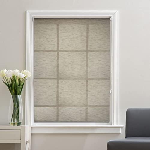 Deco Window Sheer Roller Blinds for Windows (42 Inches W X 84 Inches H, Dark Beige) Roll-Up Shades, Light Filtering, Sun UV Protection Polyester Curtains for Home & Office - Image 2