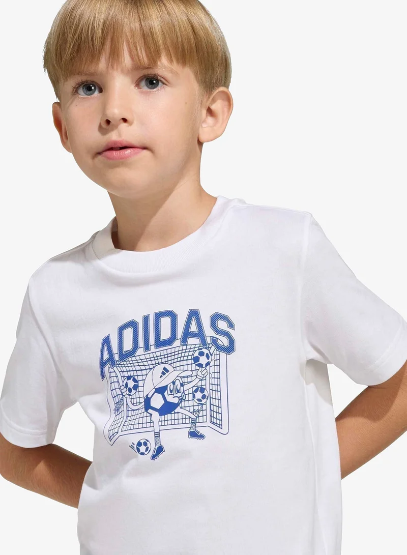 اديداس تيشيرت أطفال برسومات كرة القدم