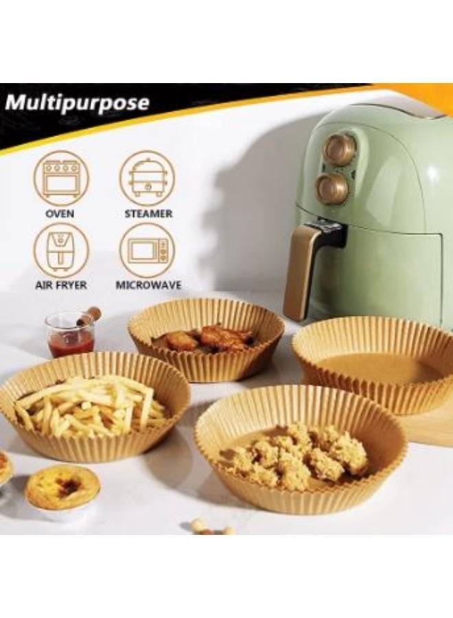 Air Fryer Paper Liners - 100 Pieces, Non-Stick, Round, Small - Image 1
