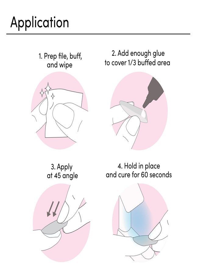 Dashing Diva GelXtend Nail Tips, 2 Pack - Clear, Medium Length, Round - Acrylic Nails with LED Glue - Lasts Up to 14 Days - False Nails - No-Soak, Easy Removal - Image 4