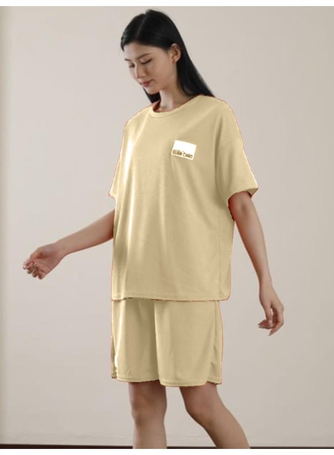 Two-piece Suit Summer Thin Casual Wear Shorts with Shirt T-142 - Image 1