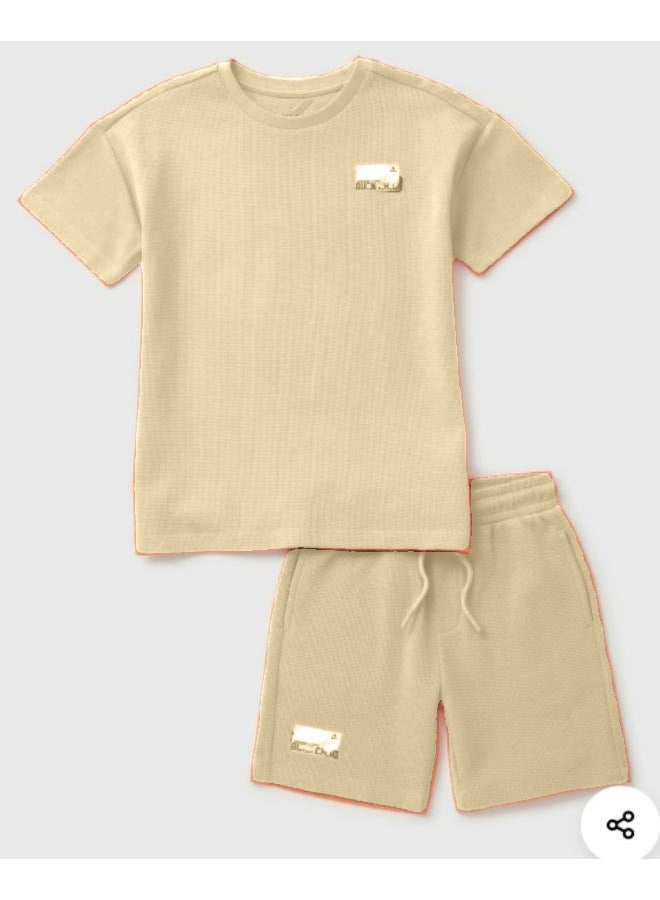 Two-piece Suit Summer Thin Casual Wear Shorts with Shirt T-142 - Image 2