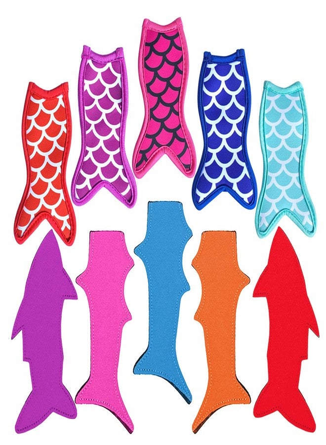 Satomoto Popsicle Holders Freezer Ice Pop Sleeves 10 Packs Reusable Neoprene Popsicle Covers - Image 1