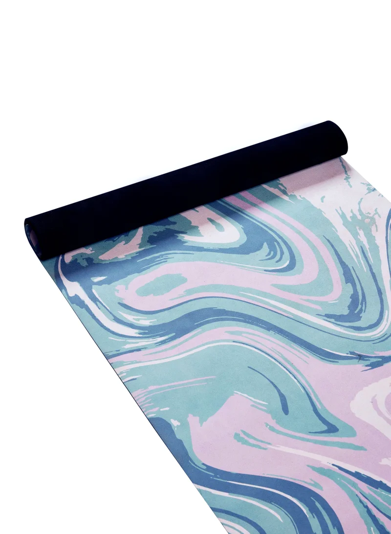 Prickly Pear Pear Swirl Non-Slip Suede Top 1Mm Travel Yoga Mat - Lightweight Exercise Mat
