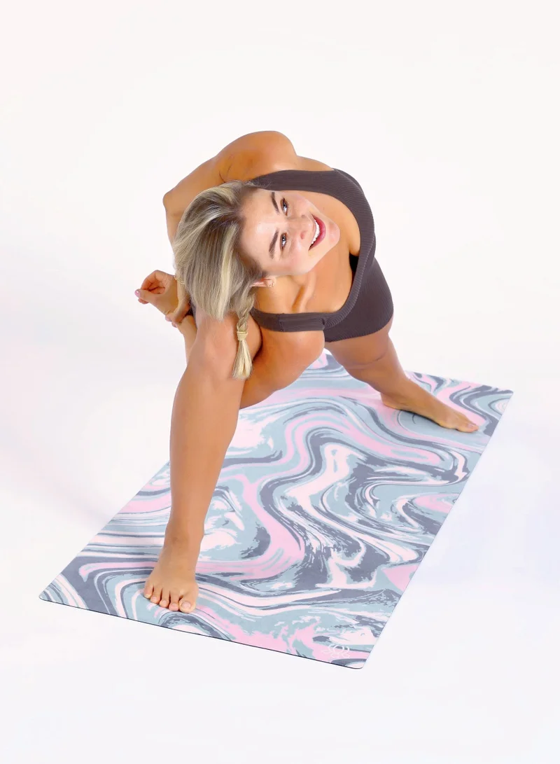 Prickly Pear Pear Swirl Non-Slip Suede Top 1Mm Travel Yoga Mat - Lightweight Exercise Mat