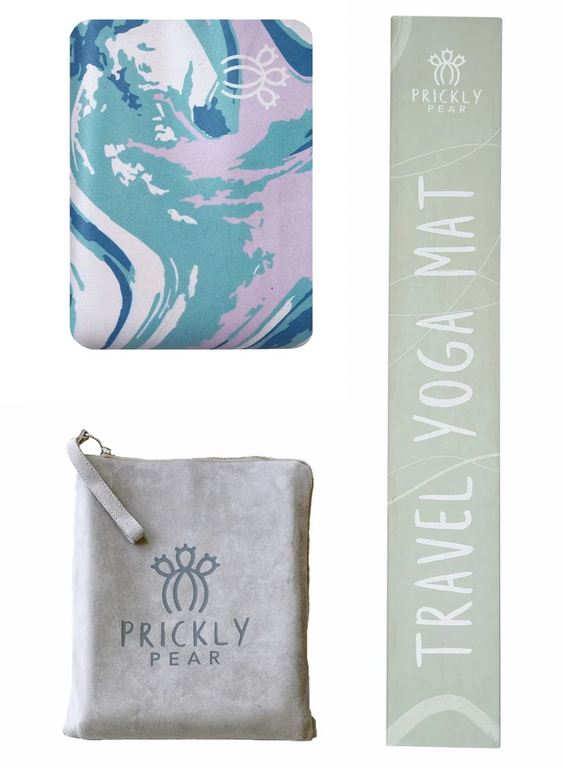 Prickly Pear Pear Swirl Non-Slip Suede Top 1Mm Travel Yoga Mat - Lightweight Exercise Mat