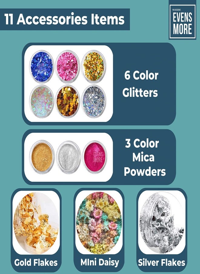 EVENS MORE Diy Resin Art Keychain Kit 200 Gm Resin With Mould Tassels Pigment Dry Flower, Multicolor - Image 3