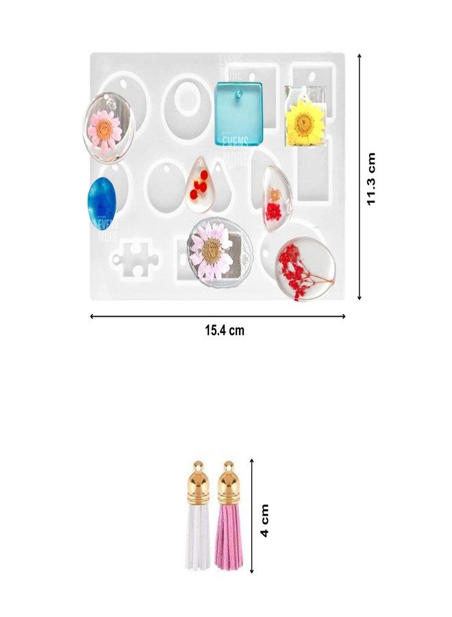 EVENS MORE Diy Resin Art Keychain Kit 200 Gm Resin With Mould Tassels Pigment Dry Flower, Multicolor - Image 4