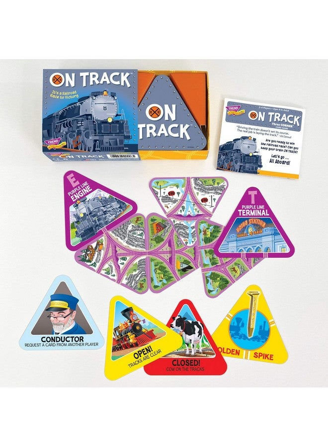 Trend Enterprises ON Track Three Corner Strategy Game by TREND enterprises, Inc. - Family-Friendly Card Games - Image 1