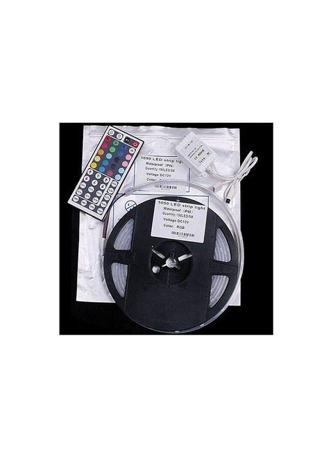 [h4704] 5050 LED Strip Lights Five Colors RGB 150 Smd with Controller, Multi Color