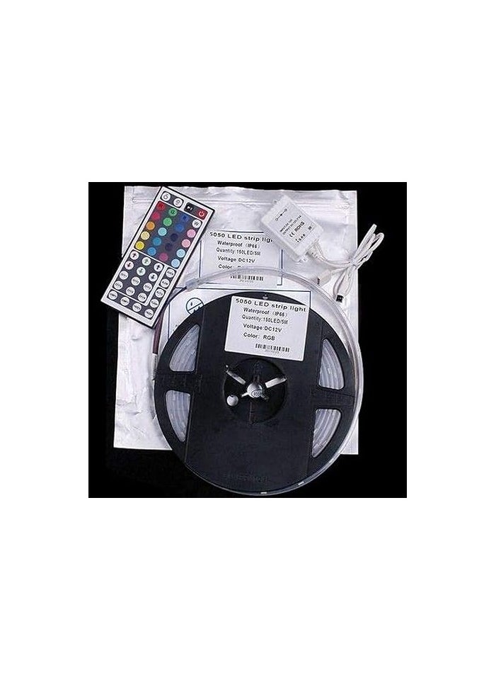General [h4704] 5050 LED Strip Lights Five Colors RGB 150 Smd with Controller, Multi Color  - Image 1
