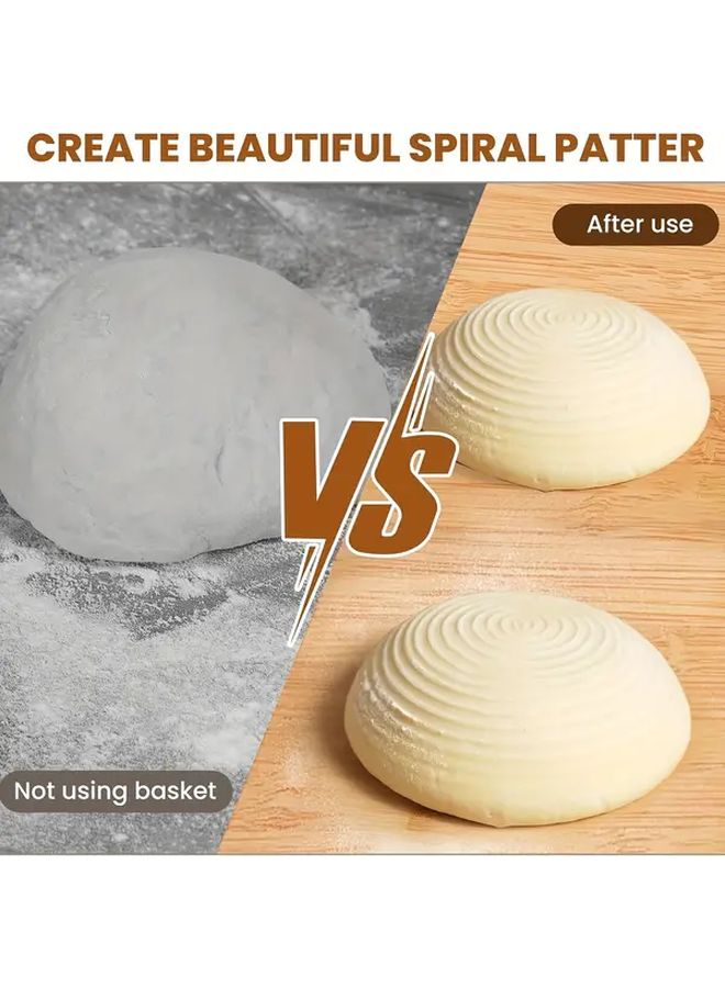 2pcs 5 Inch Mini Sourdough Bread Proofing Baskets Baking Supplies Set - Image 4