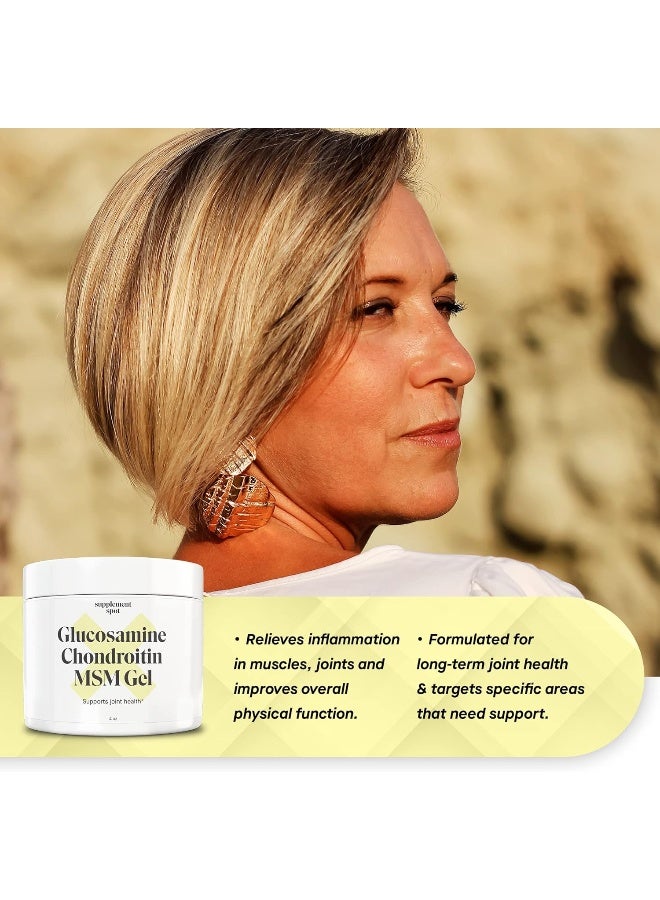 سبليمينت سبوت جل الجلوكوزامين كوندرويتين MSM يدعم صحة المفاصل، 4 أونصة - Image 4